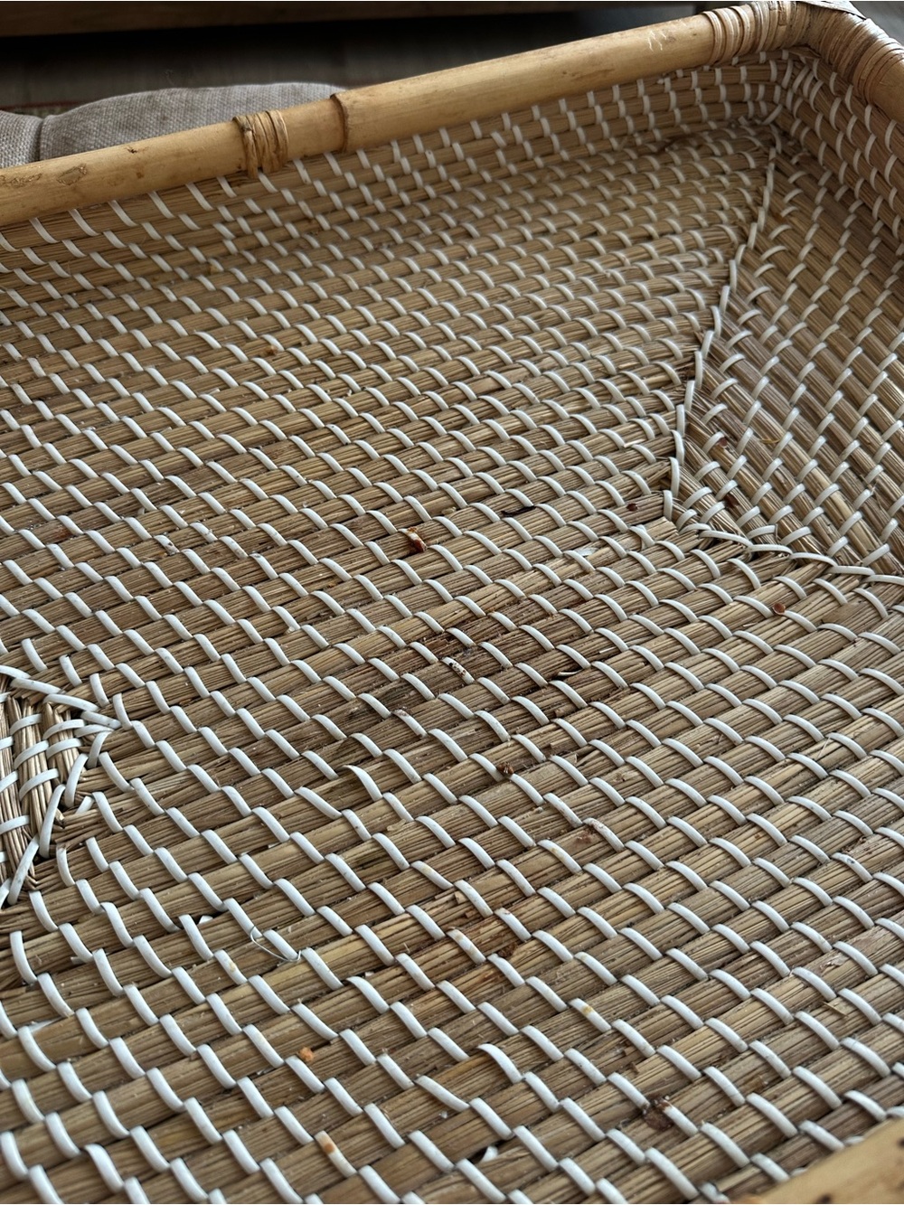 Bamboo Hand Woven Rattan Rectangular Tray - Picture 5 of 13